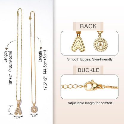 2 Pack Initial Necklace (80% OFF Today!)